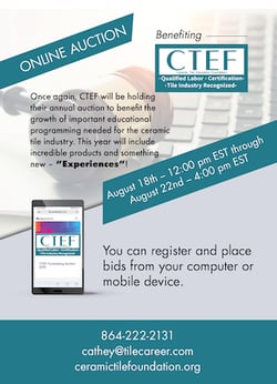 CTEF Online Auction: 8/12 through 8/22. Mark Your Calendar!