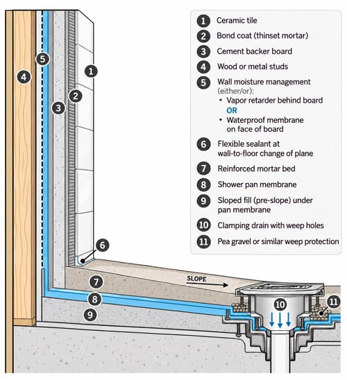 04_TRADITIONAL_Shower_Drain_Assembly_Diagram