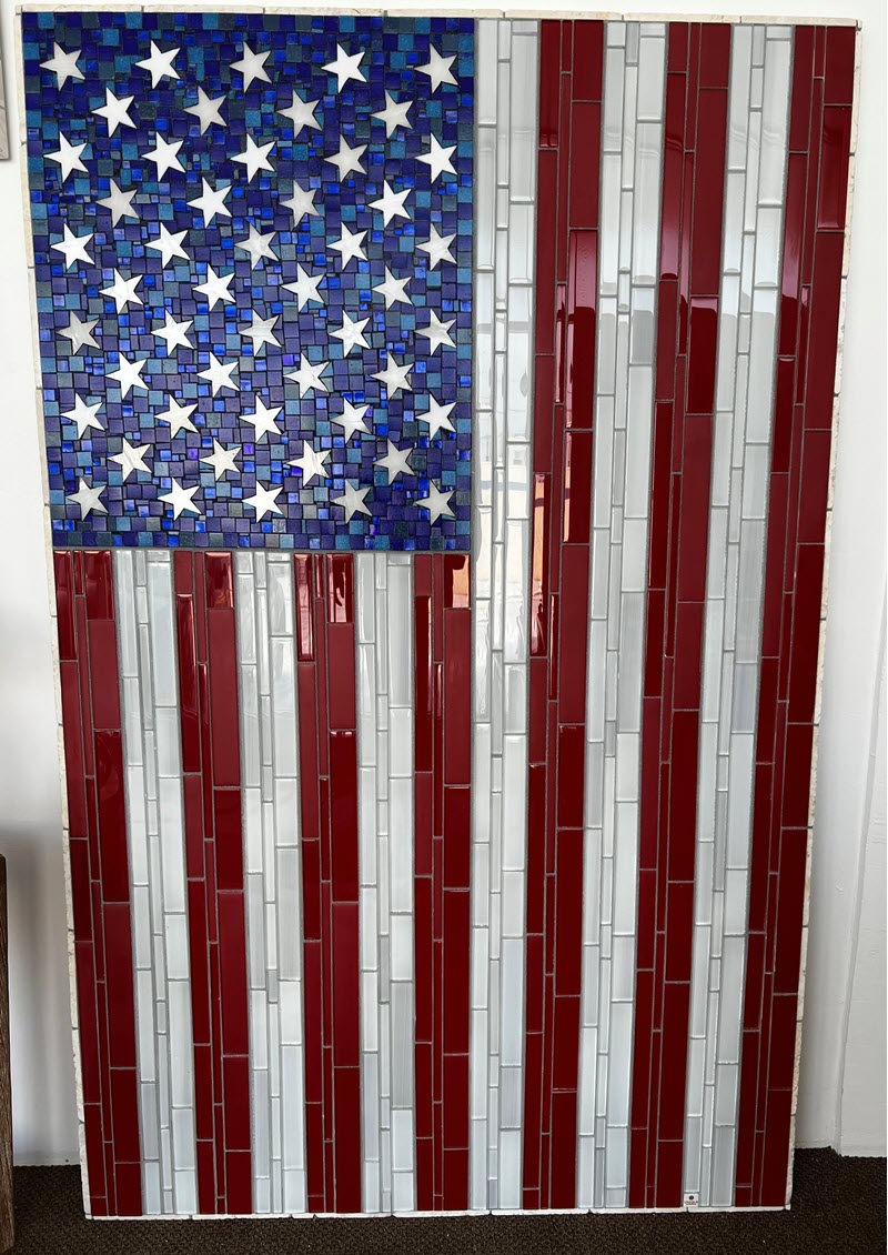 CTEF Raffles Off Angie Halford Ré Mosaic Flag at Coverings 2022