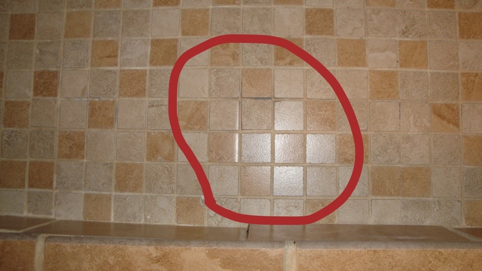 Missing grout in shower floor
