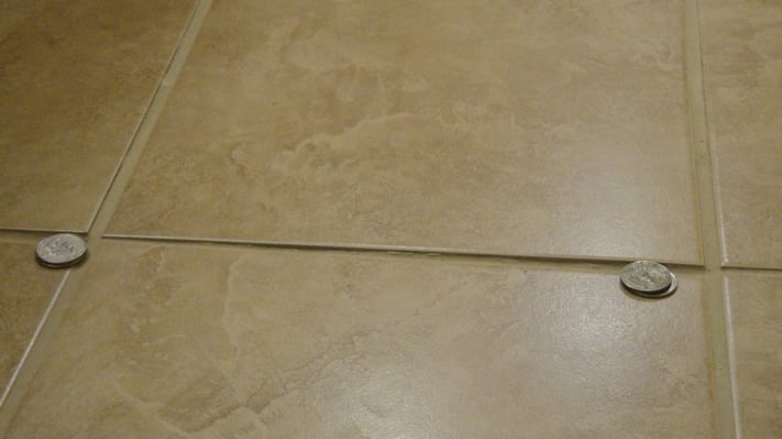 Installation Issue: Excessive Tile Lippage on Floors - closeup