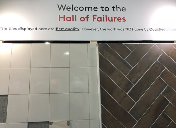 Welcome to the Hall of Tile Installation Failures