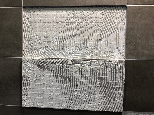 An example of inadequate mortar coverage