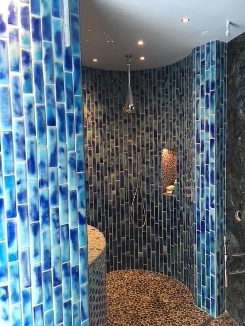 Shower installation by Heritage Marble & Tile