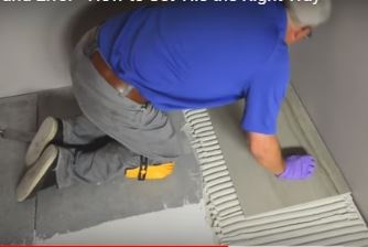 How To Correctly Trowel Mortar When Installing Tile