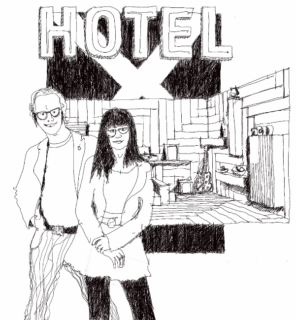 Sharon and Peter Exley, Hotel X Lobby Sharon and Peter Exley, Hotel X Lobby
