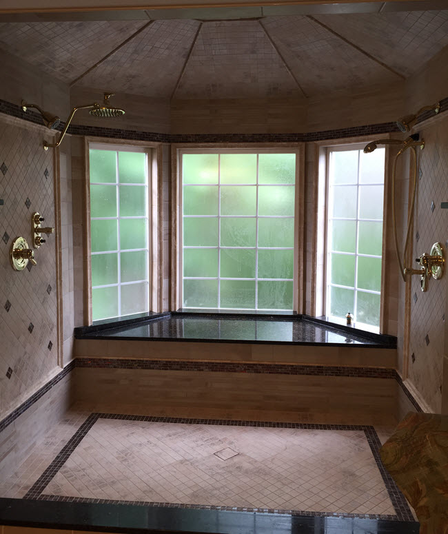 Charles Nolen CTI#1222 created this beautiful tiled bathroom installation