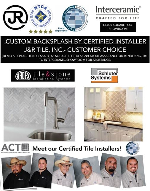 J&R Tile promotes its certified tile installers