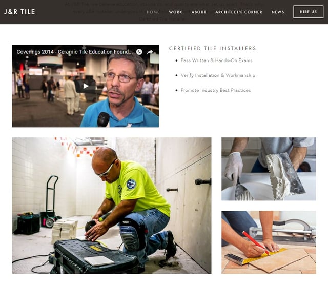 J&R Tile: committed to tile installation education and certification
