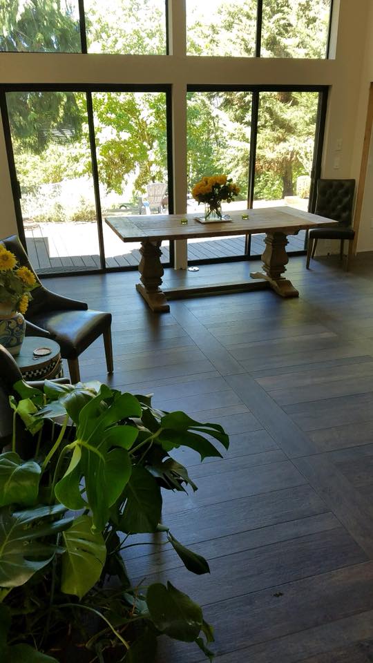 Stoneman Construction wood plank tile installation