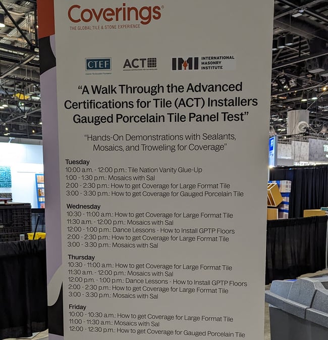 Coverings 2023: Advanced Certifications for Tile, Hands-On Demos