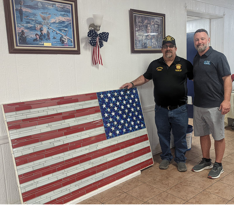 Mosaic Flag Finds Home at VFW Post 9400 in Phoenix, AZ