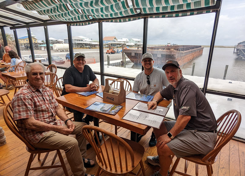 After fishing, the group enjoyed a night out in the French Quarter and dinner at The Pelican Club