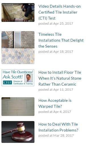 Subscribe to the Ceramic Tile Education Foundation (CTEF) Blog