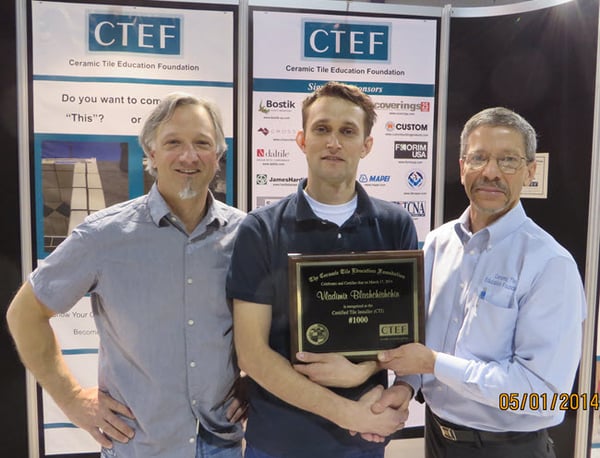 CTEF Certifies 1,000th Tile Installer
