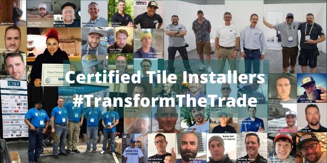 Certified Tile Installers #TransformTheTrade